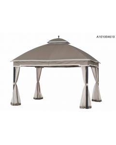 10x12 Domed Soft Top Gazebo(W/ Netting & 76 Post)