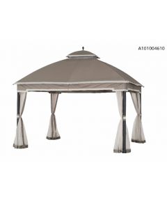 10x12 Domed Soft Top Gazebo(W/ Netting & 76 Post)