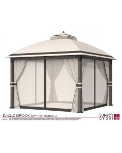 Broyhill Asheville 10X12 Ft Soft Top Gazebo With Curtain And Netting