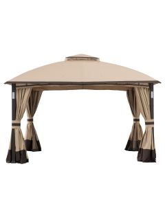 10x12 Moorehead Domed Soft Top gazebo(with Curtain & Nettin,with Music & Lighte)