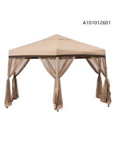 11X11 Folding Gazebo(Golden,W/ Netting)