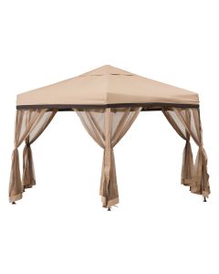 11x11 Folding Gazebo(Golden,with Netting)