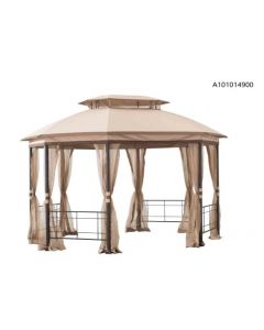 10x12 Jeffries Octagonal Gazebo(Post KD & W/ Netting)