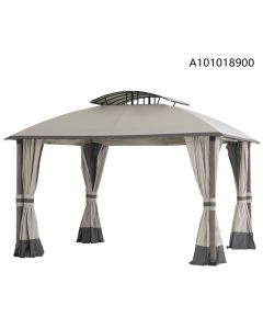 11x13 Fremont Soft Top Gazebo V1(W/ Netting&Curtain)