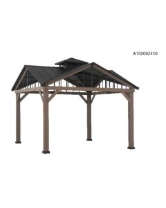 12x12 Hardtop Gazebo with wood post