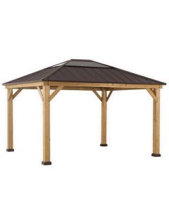 Gazebo Lisbon 11ft. X 13ft. Cedar Frame with HRDTP/Poly