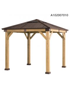 9x9 Grayden One-Tiered Hard Top Gazebo(Copper W/ decorative sets)