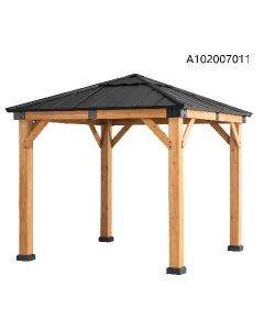 9x9 Grayden One-Tiered Hard Top Gazebo(W/ decorative sets)
