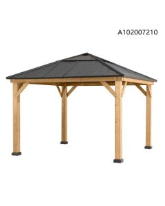 10X10 Grayden One-Tiered Hard Top Gazebo(Black)