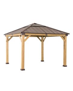 11X11 Grayden One-Tiered Hard Top Gazebo(Copper W/ Decorative Sets)