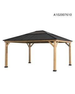 13X15 Grayden One-Tiered Hard Top Gazebo(Black)