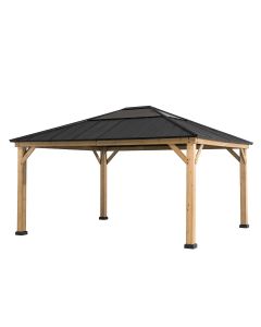 13x15 Grayden One-Tiered Hard Top Gazebo(Black)