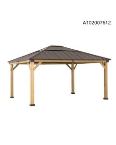 13X15 Grayden One-Tiered Hard Top Gazebo(Copper W/ Decorative Sets)