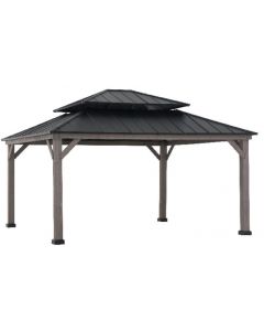 15x13 Archwood V.6C two-tiered Hard Top Gazebo