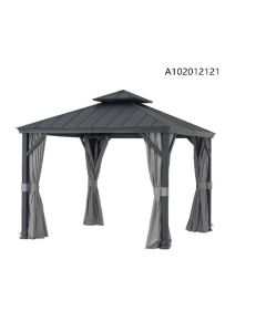 10x10 Adland v.8A Hard Top Gazebo(W/ Netting & Curtain,AL Beam,4IN Post)