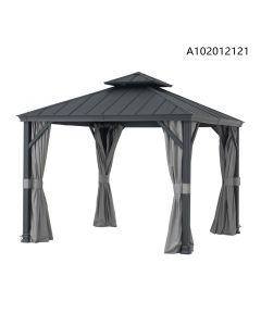 10x10 Adland v.8A Hard Top Gazebo(W/Netting&Curtain,AL Beam,4IN Post)