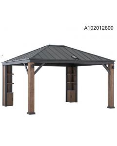 Summercove Elmgrove 12 Ft. X 14 Ft. Hardtop Gazebo With Led Lighting And Bluetooth Sound