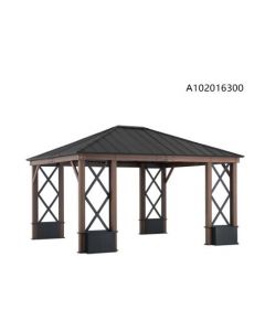 13X15 Ridgewood One-Tiered Hardtop Gazebo V1