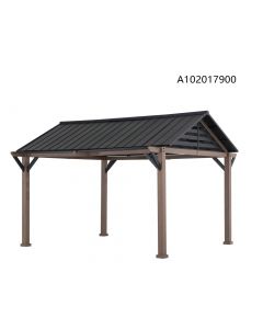 12.7x13 Kinzie Hardtop Gazebo With Pergola Awnings