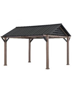 12.7x13 Kinzie Hardtop Gazebo With Pergola Awnings