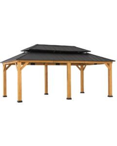 12x20 Archwood Steel Top Gazebo(W/ Curtain)