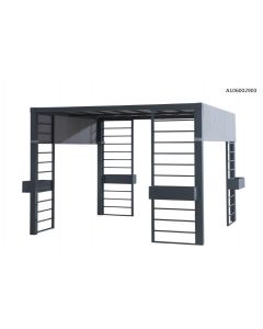 Pergola Sun Shelter-10X10-Black