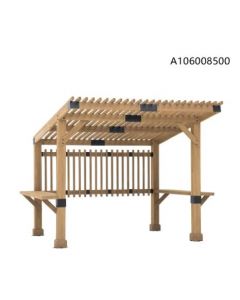 Summercove 10 Ft. X 11 Ft. Cedar Wood Framed Hot Tub Pergola