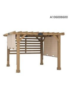 Summercove 10 Ft. X 11 Ft. Cedar Wood Framed Hot Tub Pergola With Adjustable Canopy