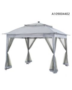 11x11Pop Up Portable Steel Gazebo with Solar LED Lighting