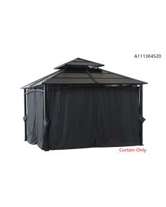 Curtain for 12 x12 Hardtop Gazebo with Netting