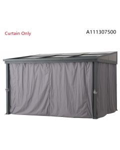 Curtain For 10x12 Mercier Lean-to Polycarbonate Top Gazebo V1