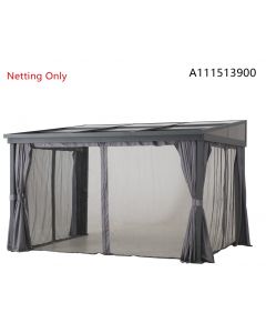 Netting For 10x12 Mercier Lean-to Polycarbonate Top Gazebo V1