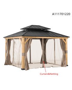 Curtain And Netting Universal For 11x13 Wood Gazebo