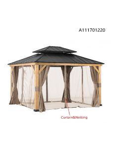 Curtain And Netting Universal For 11x13 Wood Gazebo