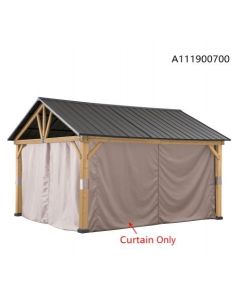 Curtain Universal For 11x13 Henson Pitched Roof Hard Top Gazebo(W/ Netting Tube)
