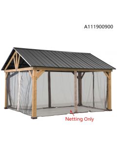 Netting Universal For 13x15 Henson Pitched Roof Hard Top Gazebo(W/ Netting Tube)
