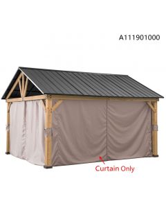 Curtain Universal For 13x15 Henson Pitched Roof Hard Top Gazebo(W/ Netting Tube)