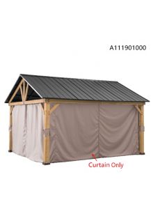 Curtain Universal For 13x15 Henson Pitched Roof Hard Top Gazebo(W/ Netting Tube)