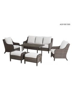 Windsor 6 Piece Conversation Dining Set(Mandel)