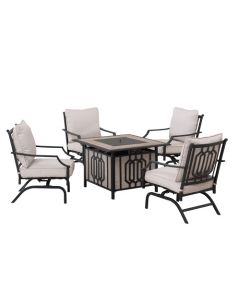 5PC LP Firepit Chat Seating Sets(sand black)