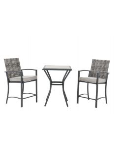 3-Piece Wicker Counter Height Bistro Set