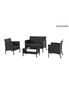 Sunjoy Wicker 4pc Deep Seating Set
