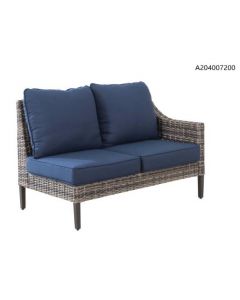 Prestley Park 2-Piece Outdoor Loveseats With Blue Cushion