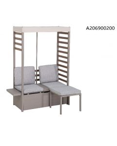 Dunkirk Storage Bench Balcony Set V1 with Removable Canopy