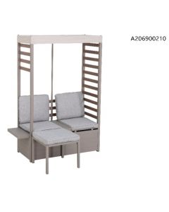 Dunkirk Storage Bench Balcony Set V1 with Removable Canopy