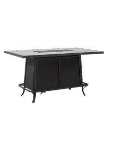 68IN Franco Rectangular Counter-height LP Firepit Table(matte blac)