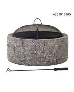 26IN Resin Round Fire Pit