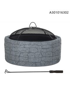 26IN Resin Round Fire Pit