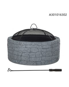 26IN Resin Round Fire Pit