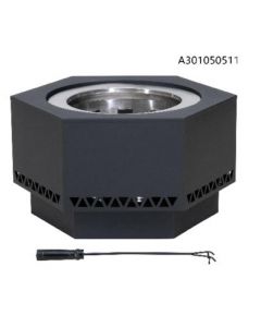 Lawrence V.1B 28IN. Hexagonal Low Smoke Firepit